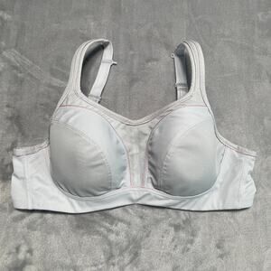 Chantelle Sports Bra 40C Grey High Impact Convertible Activewear Running Workout
